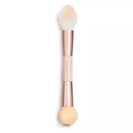 Косметическая кисть и спонж для макияжа лица 2 в 1 Bake Finish Brush