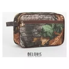 Косметичка дор "Сумка" 25*8*16, отд на молнии, н/карман, подклад, темный лес