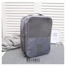 Косметичка дорожная, 2 отдела с карманами на липучке, крючок, цвет серый