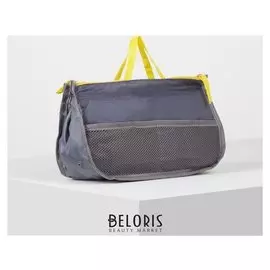 Косметичка дорожная, 3 отдела на молниях, 10 наружных карманов, цвет серый