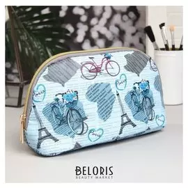 Косметичка дорожная, отдел на молнии, цвет голубой