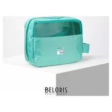 Косметичка дорожная, отдел на молнии, наружный карман, с крючком, цвет зелёный