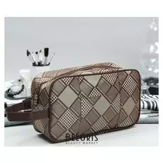 Косметичка дорожная, отдел на молнии, наружный карман, цвет бежевый