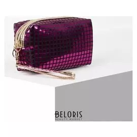 Косметичка дорожная, отдел на молнии, с ручкой, цвет малиновый