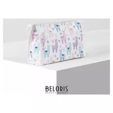 Косметичка, отдел на молнии, цвет белый