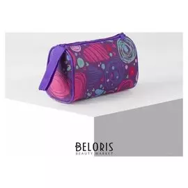 Косметичка, отдел на молнии, цвет фиолетовый