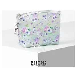 Косметичка, отдел на молнии, с ручкой, цвет бежевый