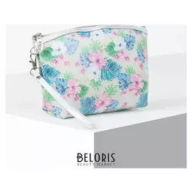 Косметичка, отдел на молнии, с ручкой, цвет бежевый