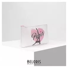 Косметичка простая, отдел на молнии, цвет белый