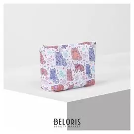 Косметичка простая, отдел на молнии, цвет белый