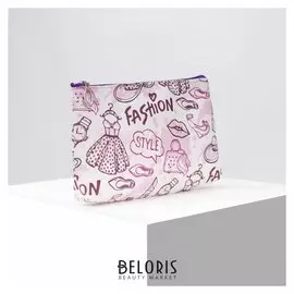 Косметичка простая, отдел на молнии, цвет белый