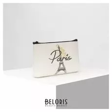 Косметичка простая, отдел на молнии, цвет белый