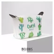 Косметичка простая, отдел на молнии, цвет белый