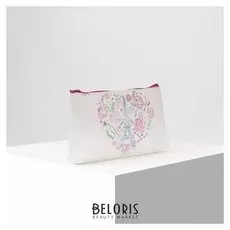 Косметичка простая, отдел на молнии, цвет белый