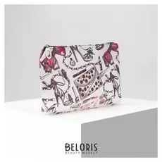 Косметичка простая, отдел на молнии, цвет белый