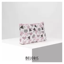 Косметичка простая, отдел на молнии, цвет белый