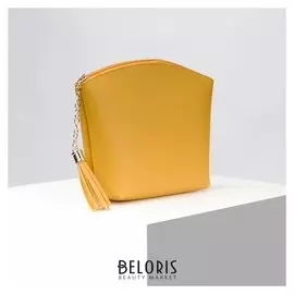 Косметичка простая, отдел на молнии, цвет жёлтый