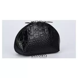 Косметичка простая, отдел на молнии, кайман, цвет чёрный