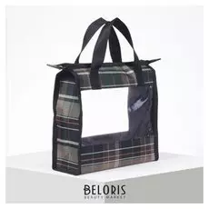 Косметичка пвх, отдел на молнии, цвет чёрный