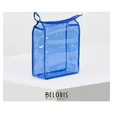Косметичка пвх, отдел на молнии, цвет голубой
