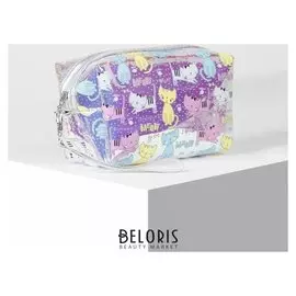 Косметичка пвх, отдел на молнии, цвет перламутр