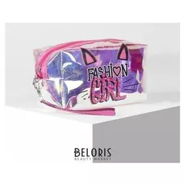 Косметичка пвх, отдел на молнии, цвет перламутр