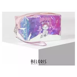 Косметичка пвх, отдел на молнии, цвет перламутр