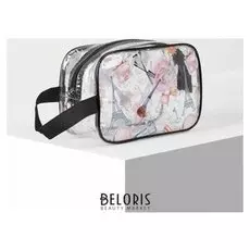 Косметичка пвх, отдел на молнии, цвет прозрачный