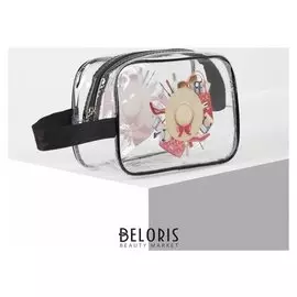 Косметичка пвх, отдел на молнии, цвет прозрачный