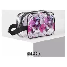 Косметичка пвх, отдел на молнии, цвет прозрачный