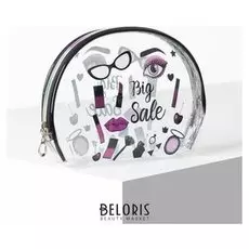 Косметичка пвх, отдел на молнии, цвет прозрачный