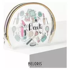 Косметичка пвх, отдел на молнии, цвет прозрачный