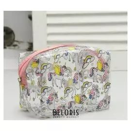 Косметичка пвх, отдел на молнии, цвет розовый