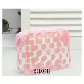 Косметичка пвх, отдел на молнии, цвет розовый