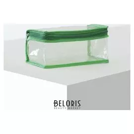 Косметичка пвх, отдел на молнии, цвет зелёный