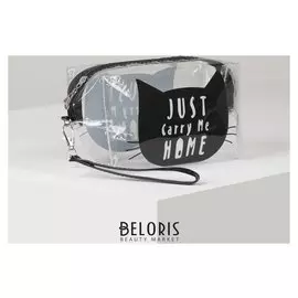 Косметичка пвх, отдел на молнии, прозрачная