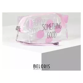 Косметичка пвх, отдел на молнии, прозрачная