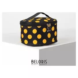 Косметичка-сундучок, отдел на молнии, цвет чёрный