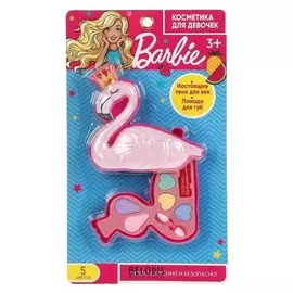 Косметика для девочек «Барби», тени, помада