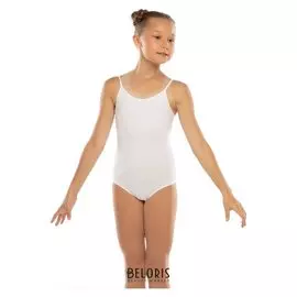 Костюм гимнастический х/б, цвет белый, размер 44