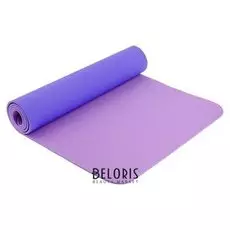 Коврик для йоги 183 × 61 × 0,6 см, двухцветный, цвет сиреневый
