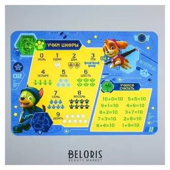 Коврик для лепки Учим цифры А4