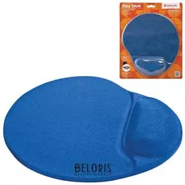 Коврик для мыши Defender Easy Work, синий, полиуретан+покрытие лайкра, 260х225х5 мм, синий