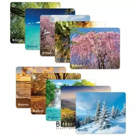 Коврик для мыши Defender Silk Pad Nature, шелк+натуральная резина, 230x190x1,6 мм, 10 видов