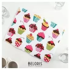 Коврик для сушки посуды «Пирожные», 30×40 см, микрофибра