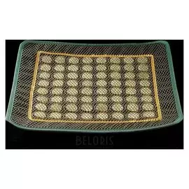 Коврик массажный с нефритовыми камнями с сеткой квадратный