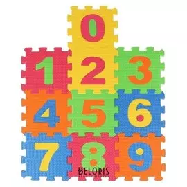 Коврик-пазл Любимые герои С цифрами 10 элементов