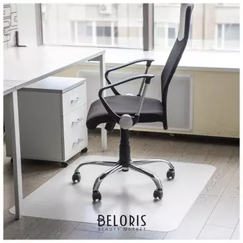 Коврик защитный для напольных покрытий Brabix, полипропилен, 100х120 см, матовый, толщина 1,2 мм, 606623