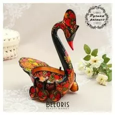 Ковш «Лебедь», 6 черпаков, хохлома