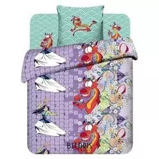 КПБ 1,5 9579 мулан и мушу145х215, 150х214, 70х70 см, бязь 120 гм хл100%